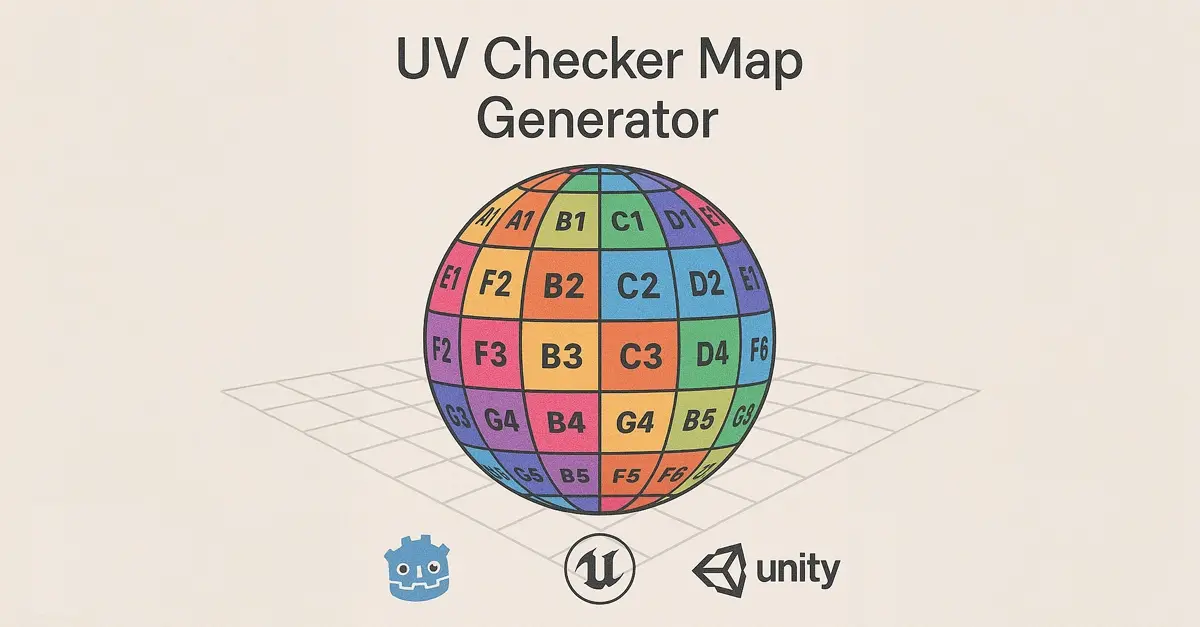 UV Checker Map Generator for Godot, Unreal Engine, Unity